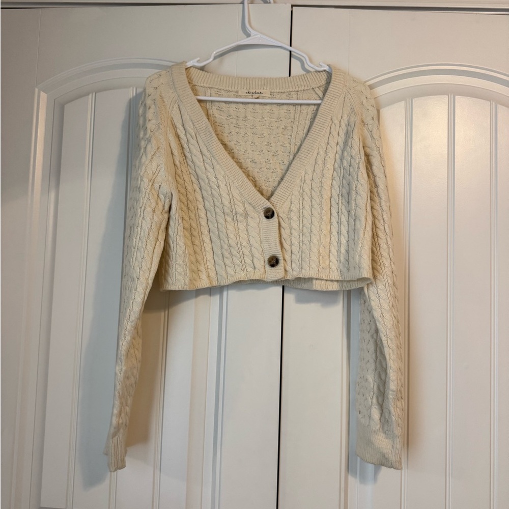 Et Clet Cropped Cardigan Sweater Crème